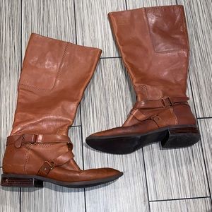 Nine West tan leather boots